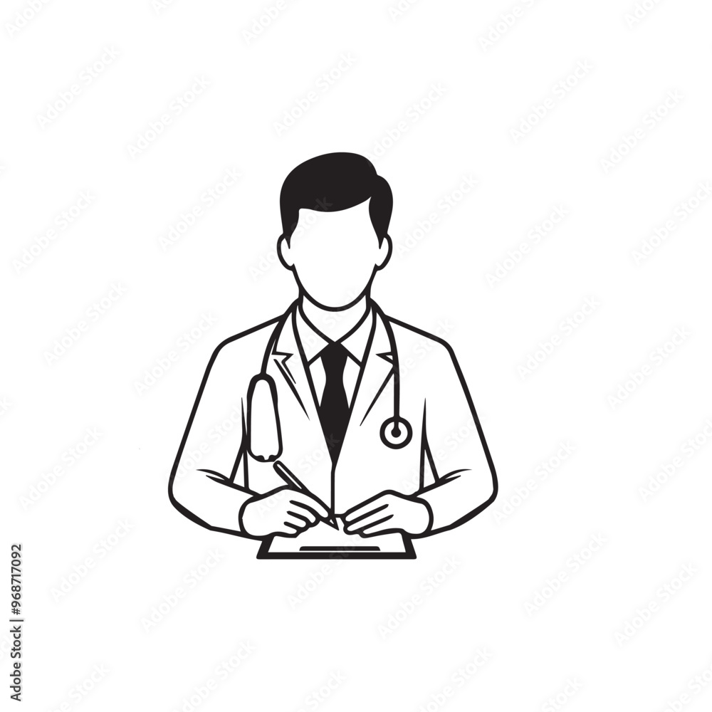 Doctor silhouette. Male and Female doctor vector design. Doctor logo, icon. Doctor silhouette. Male and Female doctor vector design. Doctor logo, icon.