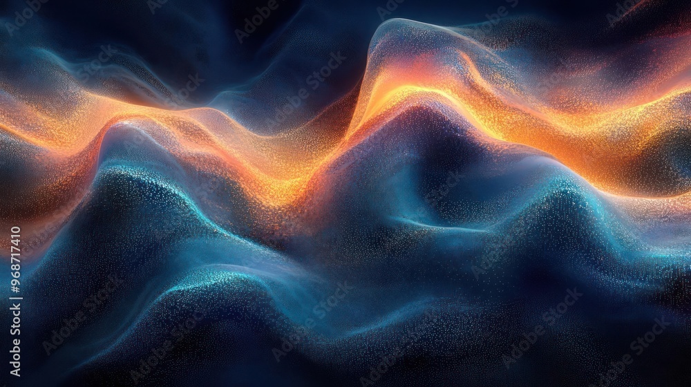 Obraz premium A surreal, cosmic-themed digital artwork featuring a vibrant explosion of light and color.