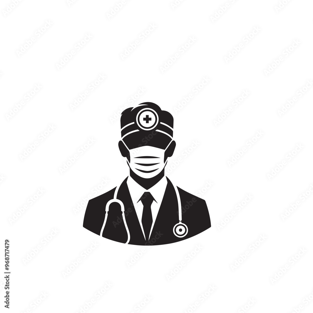 Doctor silhouette. Male and Female doctor vector design. Doctor logo, icon. Doctor silhouette. Male and Female doctor vector design. Doctor logo, icon.