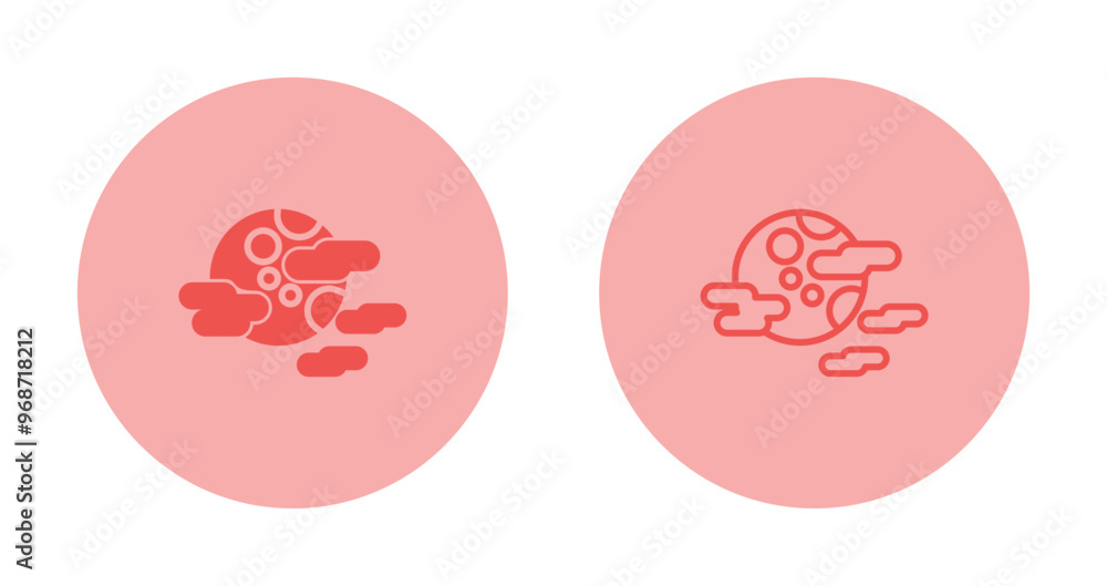 Cloudy Night Vector Icon Cloudy Night Vector Icon