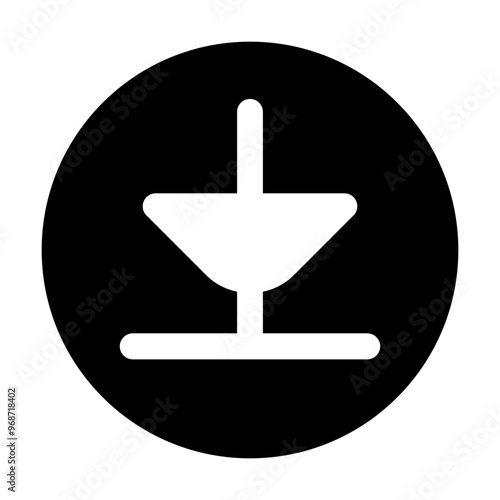 Parabola Icon Circular Filled Style