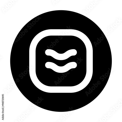Schilderij op canvas Approximately Equal Icon Circular Outline Style