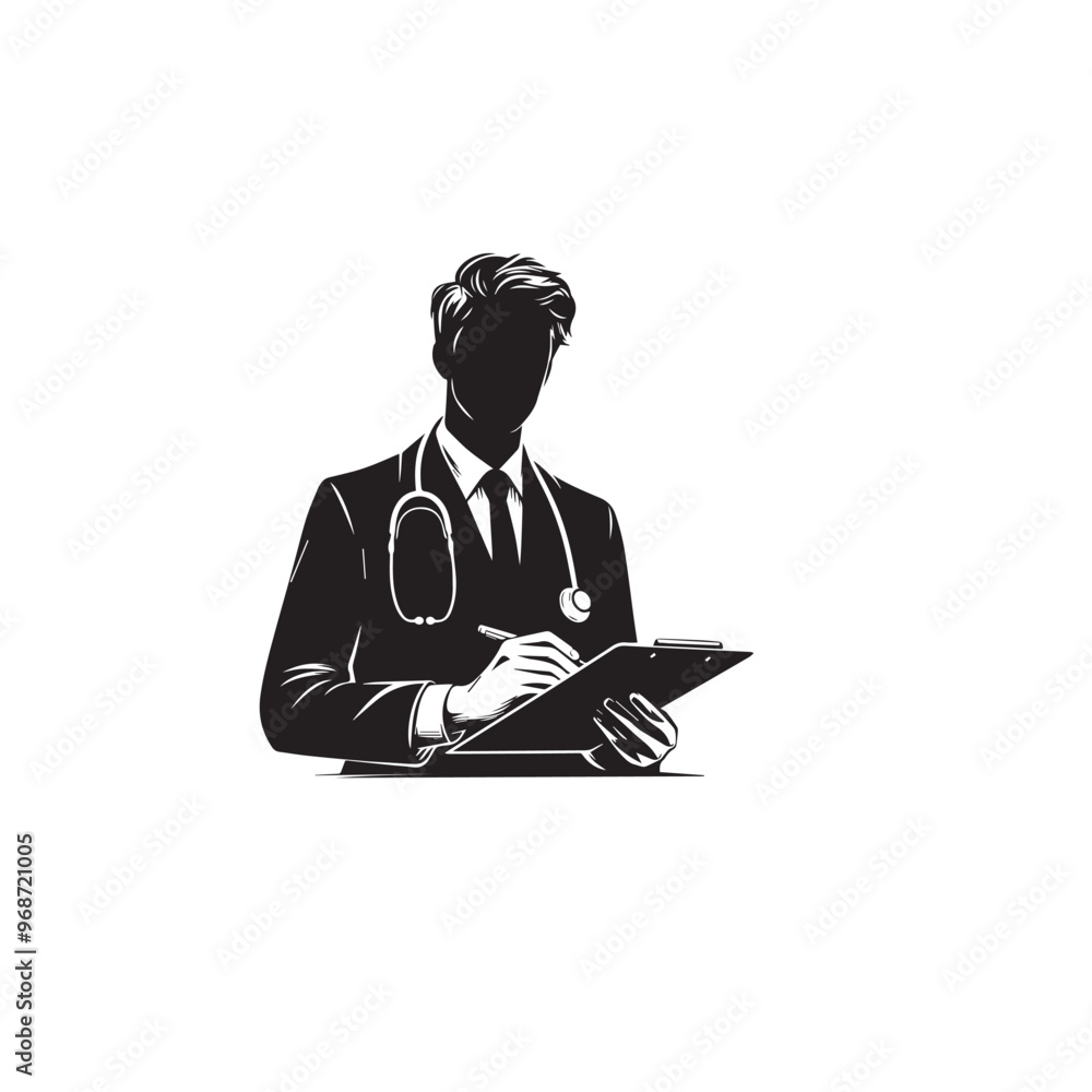 Doctor silhouette. Male and Female doctor vector design. Doctor logo, icon. Doctor silhouette. Male and Female doctor vector design. Doctor logo, icon.