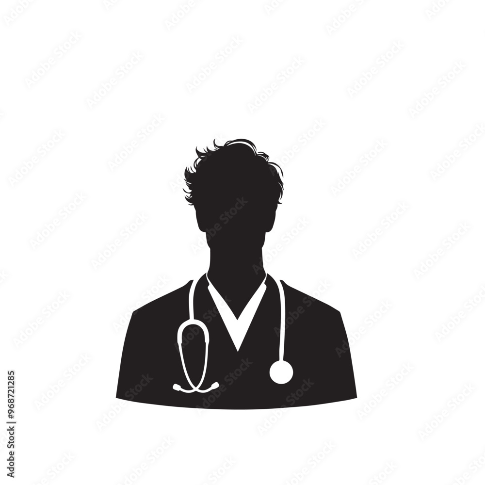 Doctor silhouette. Male and Female doctor vector design. Doctor logo, icon. Doctor silhouette. Male and Female doctor vector design. Doctor logo, icon.
