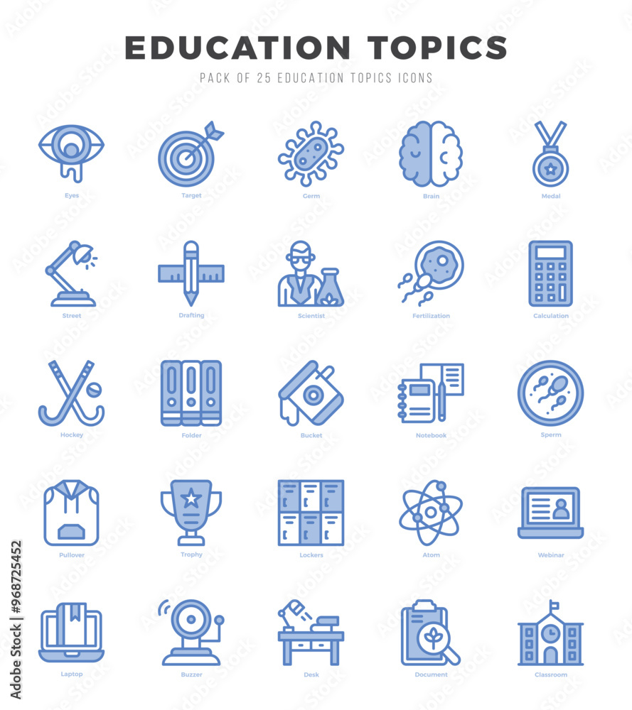 Simple Set of Education Topics Related Vector Two Color Icons. Simple Set of Education Topics Related Vector Two Color Icons.