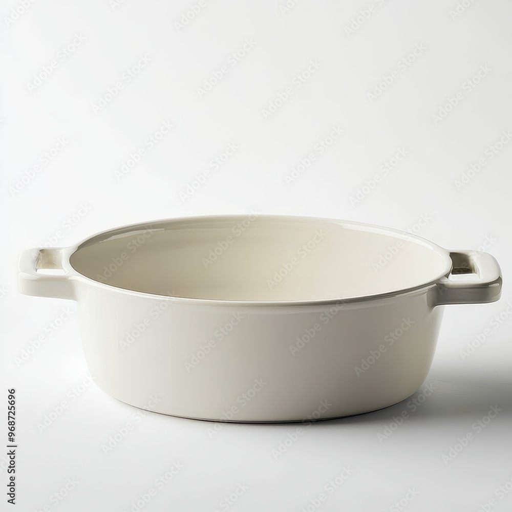 A simple, elegant ceramic baking dish designed for cooking and serving meals.