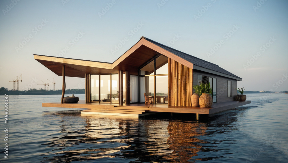 Modern Floating House on Kalimantan River – Future Capital of Indonesia Modern Floating House on Kalimantan River – Future Capital of Indonesia