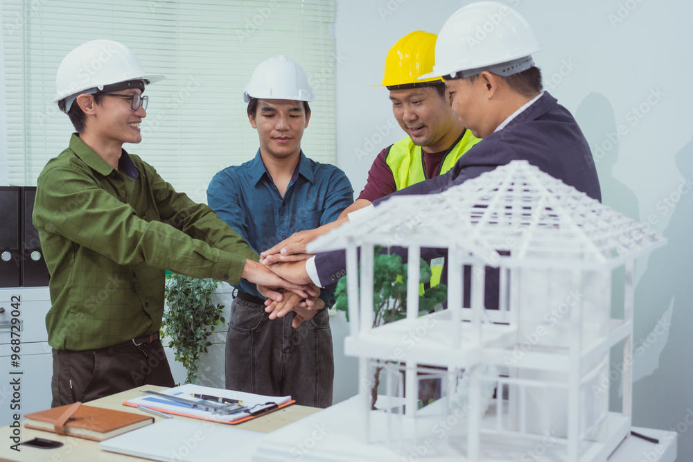 In the office,home builders build homes for clients to discuss plans and designs.They stand at tables,hold hands,and sketch out the outline of the home,focusing on creating the home of their dreams. In the office,home builders build homes for clients to discuss plans and designs.They stand at tables,hold hands,and sketch out the outline of the home,focusing on creating the home of their dreams.