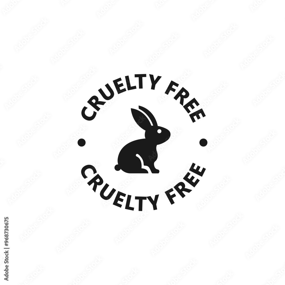 Fototapeta premium Cruelty Free Logo or Cruelty Free Label Vector Isolated in Flat Style. Best Cruelty Free Logo vector for packaging design element.