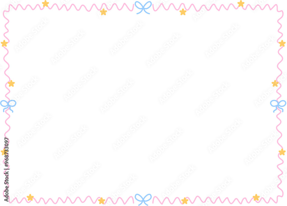 Horizontal Coquette Frame for Invitation Horizontal Coquette Frame for Invitation