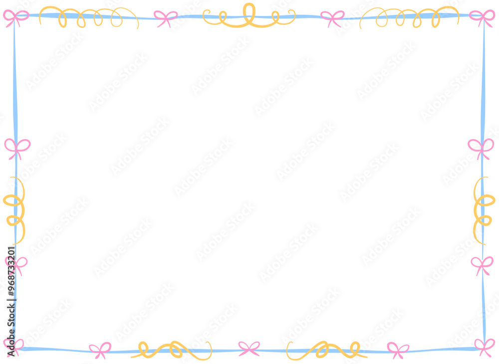 Horizontal Coquette Frame for Invitation Horizontal Coquette Frame for Invitation