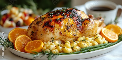 Festive Christmas Turkey: Stuffed with Rice and Vegetables photo