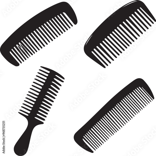 comb silhouette, comb icon, comb vector, 