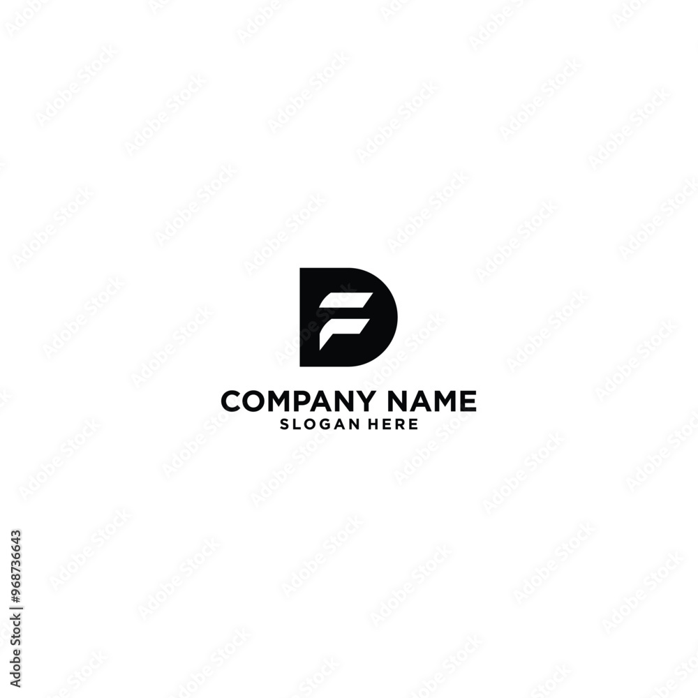 FD logo design vector template FD logo design vector template