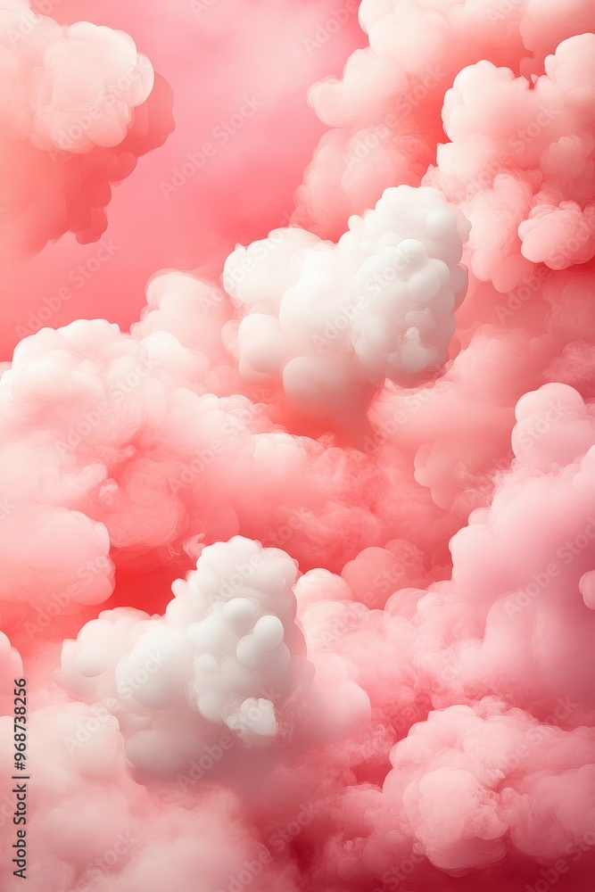Dreamy Pink and White Clouds Background Dreamy Pink and White Clouds Background
