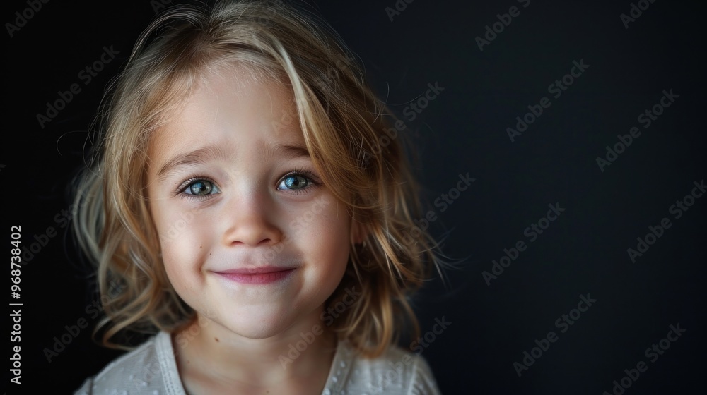 A child with a mischievous grin A child with a mischievous grin