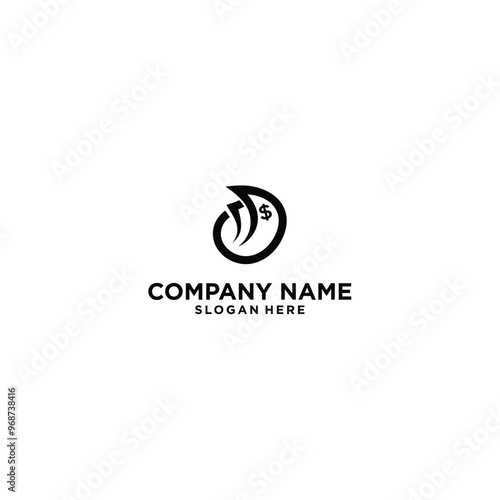 Simple Money Vector Logo Symbol Stock Vector