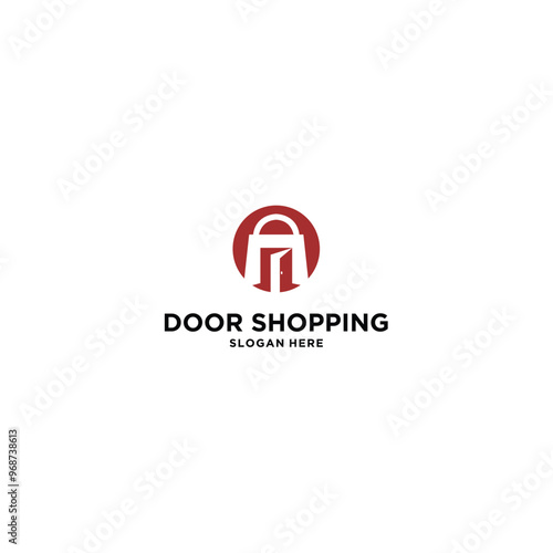 door shop logo icon vector template