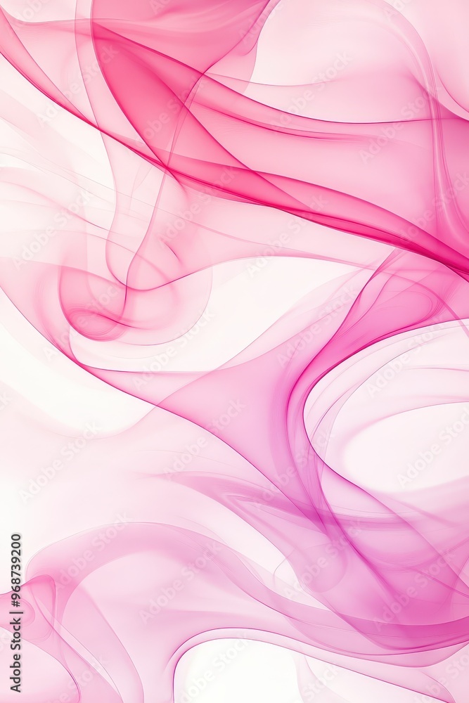 Abstract Pink Swirls on White Background Abstract Pink Swirls on White Background