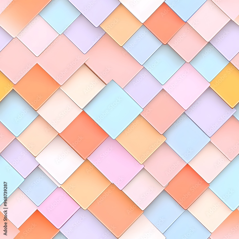 A vibrant pattern featuring pastel-colored squares arranged in a visually striking tiled design, perfect for modern backgrounds. A vibrant pattern featuring pastel-colored squares arranged in a visually striking tiled design, perfect for modern backgrounds.