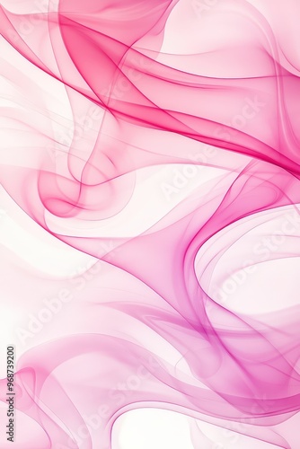 Abstract Pink Swirls on White Background