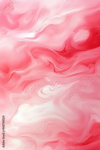 Abstract Pink and White Marble Swirls Background