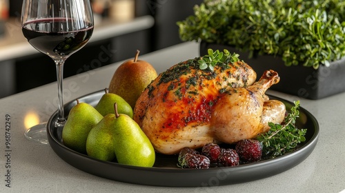 Festive Christmas Turkey: Stuffed with Rice and Vegetables photo