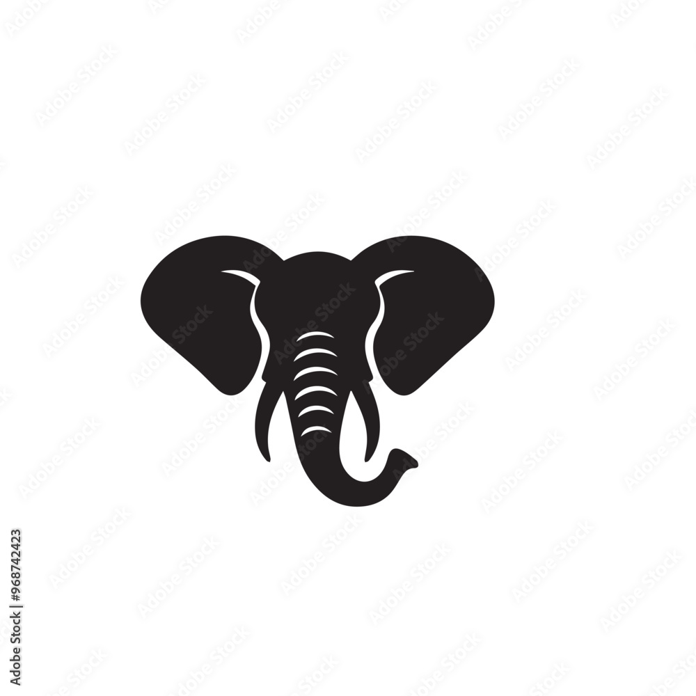 Elephant silhouette. Elephant vector design isolated on white background. Elephant silhouette. Elephant vector design isolated on white background.