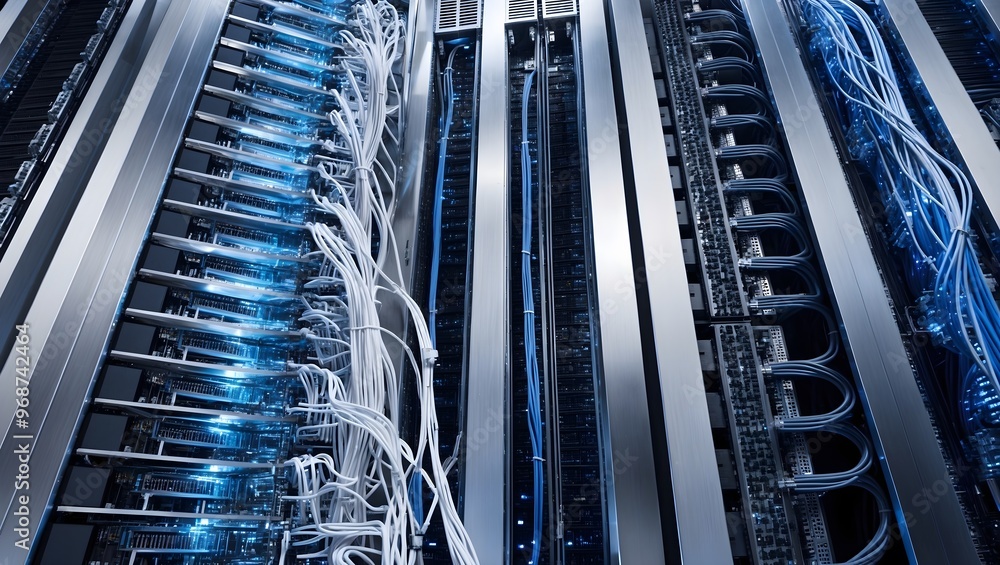 Obraz premium Fortschrittliche Servertechnologie in Aktion