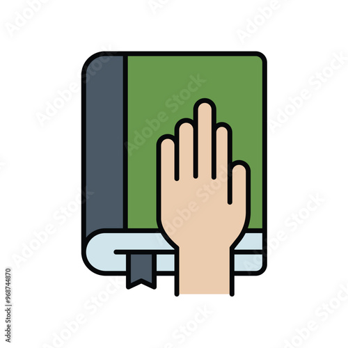 decency color line icon with white background vector stock illustration