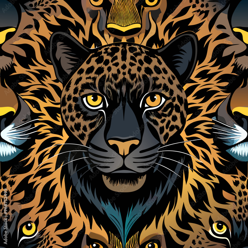 Fototapeta premium illustration of a leopard