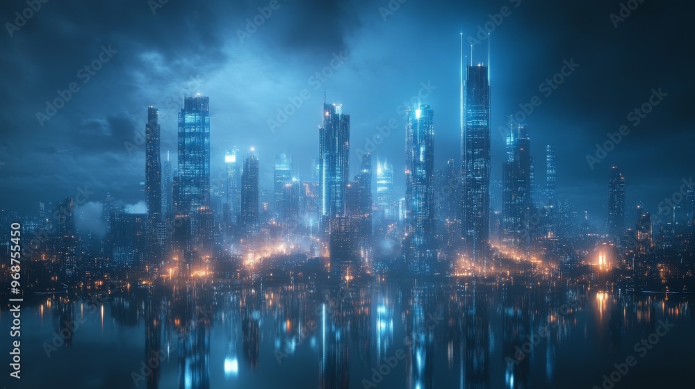 AI-powered environmental sensors monitoring pollution in real-time: Sensors in a futuristic city providing live updates on air and water quality. AI-powered environmental sensors monitoring pollution in real-time: Sensors in a futuristic city providing live updates on air and water quality.