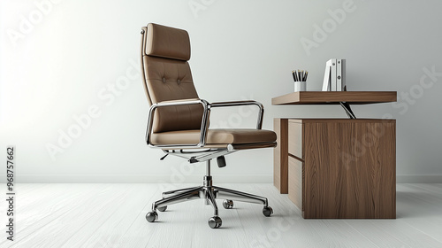 A modern office chair and d...
