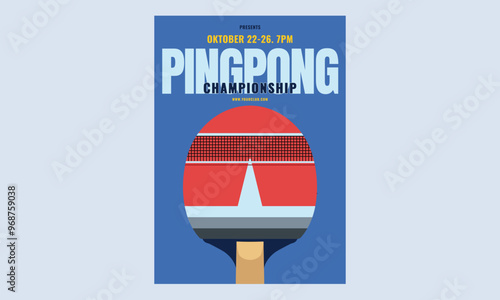 Poster Illustration for Ping Pong Championship