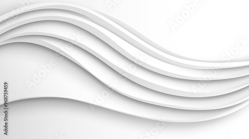Wallpaper Mural Abstract White Curved Lines Background Torontodigital.ca