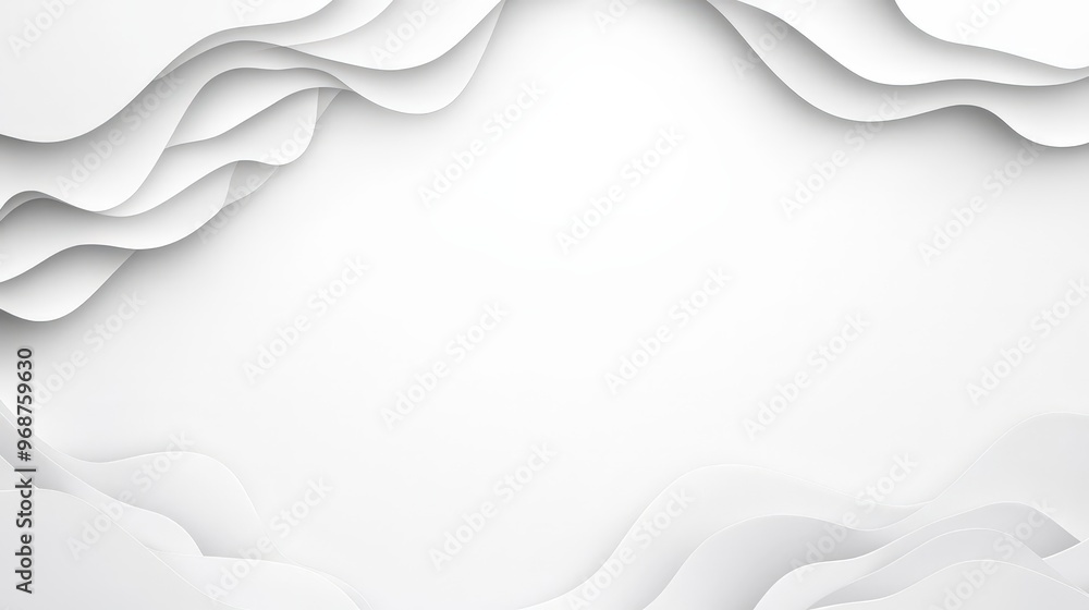 Obraz premium Abstract White Papercut Background
