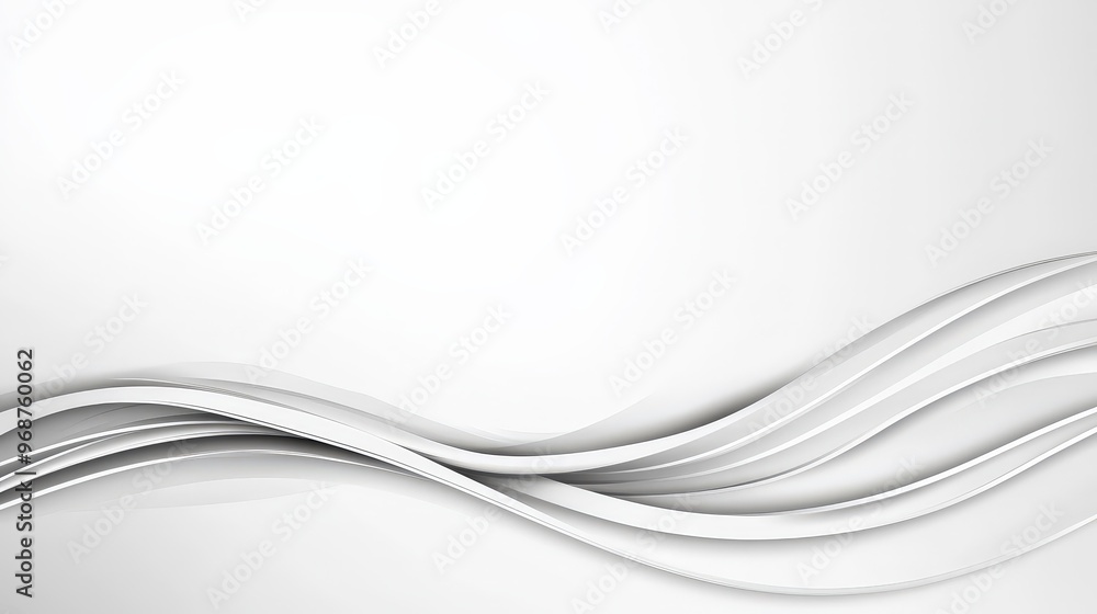 Obraz premium Abstract White Wavy Background