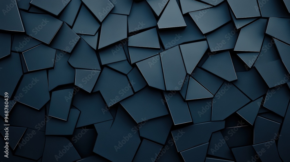 Abstract Geometric Pattern - Dark Blue Broken Tiles Abstract Geometric Pattern - Dark Blue Broken Tiles