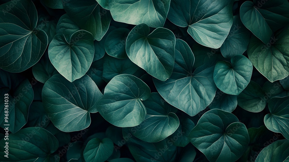 Close-up of large leaves, abstract texture of green leaves on a dark background, a nature concept banner for desktop wallpaper.
Close-up of large leaves, abstract texture of green leaves on a dark background, a nature concept banner for desktop wallpaper.