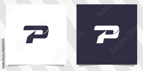 letter tp pt logo design vector
