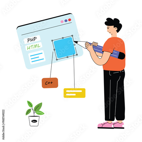 ale web developer writing code and creating web applications