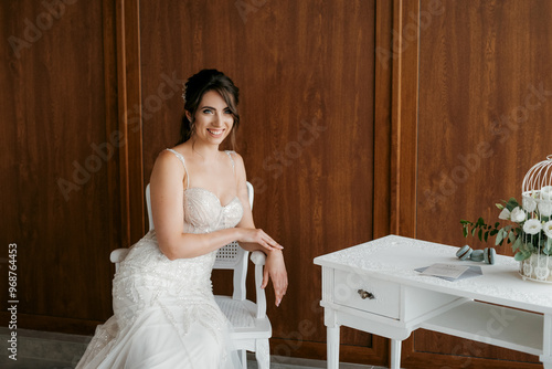 bride's preparations for a wedding in a  cottage