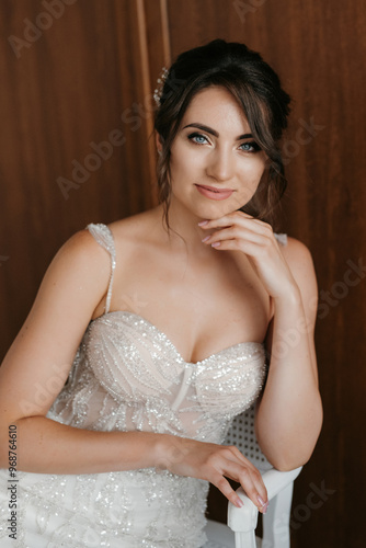bride's preparations for a wedding in a  cottage