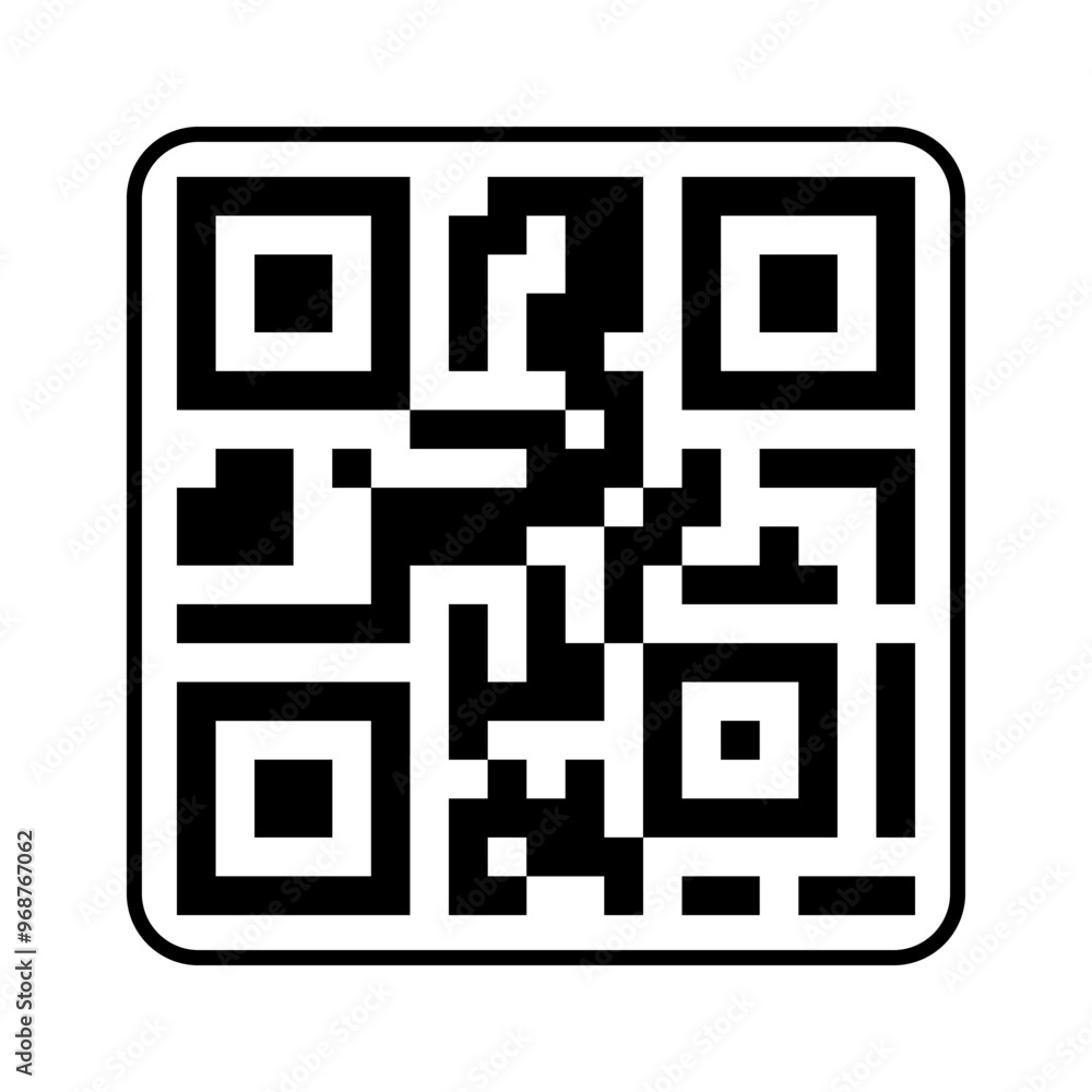 Vector illustration of digital QR Code Scan icon isolated Vector illustration of digital QR Code Scan icon isolated