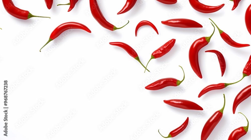 Red hot pepper pod isolated on white background. Red hot pepper pod isolated on white background.