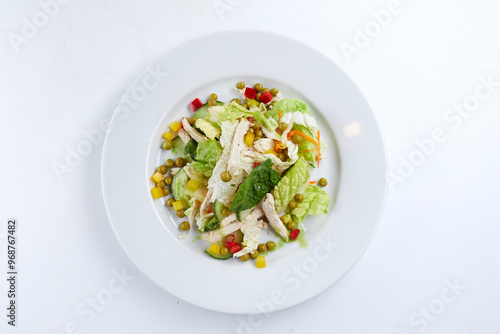 salad with chicken and vegetables