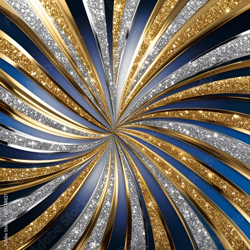 Luxury abstract glod,blue,silver glitter texture background.
