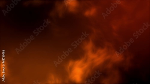 Abstract glow orange smoke cloud fire.
