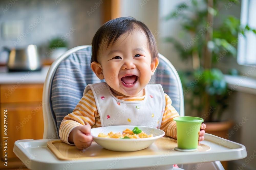 Little toddler learning how to feed himself, trying healthy food lunch time at home baby led weaning. Vegetarian child. Little toddler learning how to feed himself, trying healthy food lunch time at home baby led weaning. Vegetarian child.