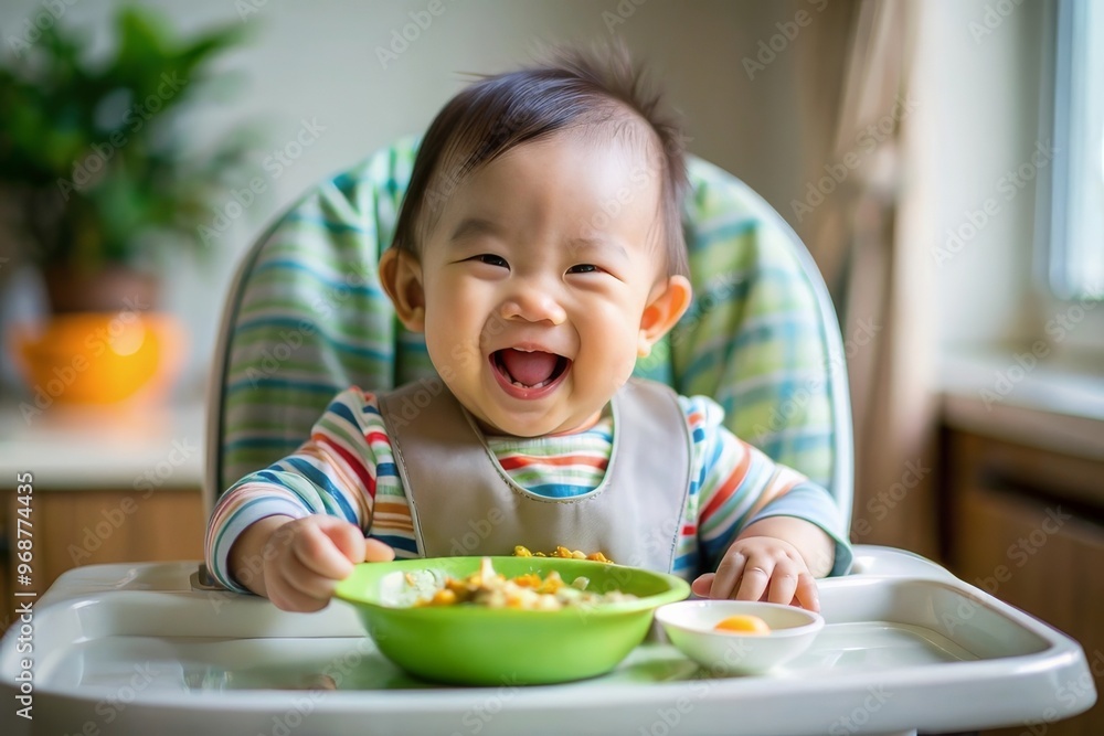 Little toddler learning how to feed himself, trying healthy food lunch time at home baby led weaning. Vegetarian child. Little toddler learning how to feed himself, trying healthy food lunch time at home baby led weaning. Vegetarian child.